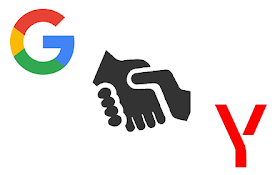 Кнопка поиска Яндекс в поисковике Google™