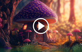 Step into a whimsical world with the Fairy Mushroom House live wallpaper.