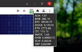 Multi Crypto Ticker - Toolbar price monitor