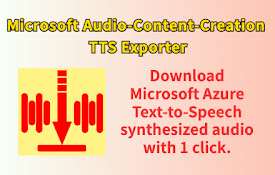 Microsoft 音频内容创建 TTS 导出器