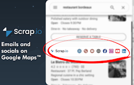 Emails on Google Maps for free - Scrap.io Maps Connect