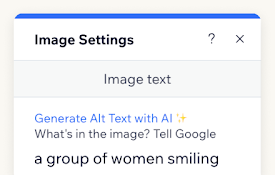AI Alt Text for Wix