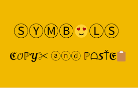 Symbols Copy and Paste