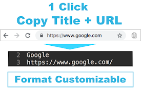 1 Click Copy Title + URL