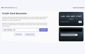 Credit Card Generator Tool
