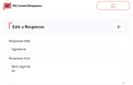 My Canned Responses