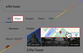 Google results clickable map