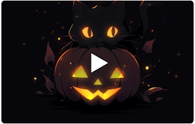 Halloween Black Cat Live Wallpaper