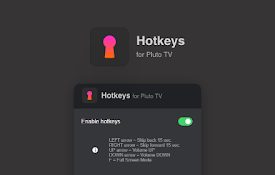 Hotkeys for PlutoTV: keyboard shortcuts