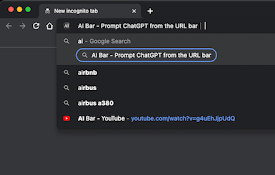 AI Bar - Prompt ChatGPT from the URL bar