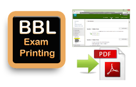 Blackboard Learn Exam Printing