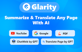 Glarity -利用ChatGPT4生成摘要和翻译，支持YouTube视频（免费无广告）