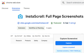 InstaScroll: Full Page Screenshots for Chrome
