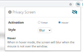Privacy Screen and Security Blur