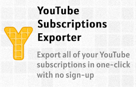 YouTube Subscriptions Exporter