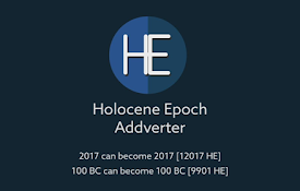 Holocene Epoch Timestamp