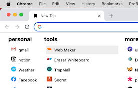 New Tab Page Bookmarks