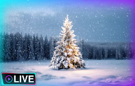 Shining Christmas Tree with Snowfall Live Wallpaper
