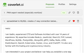 CoverLet: Upwork Winning Proposal Generator