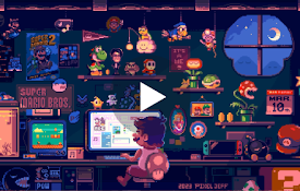 Chill Super Mario Pixel Live Wallpaper