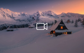 Winter Snowy House Day and Night Live Wallpaper