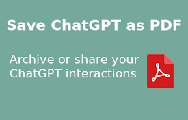 ChatGPT to PDF by PDFCrowd
