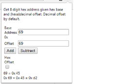 Hexadecimal Address Calculator