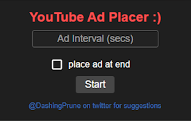 YouTube Ad Placer
