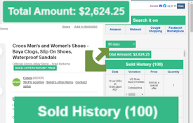 ebay Sold History, Offer History - Average High Mid Low Price - eBextractor