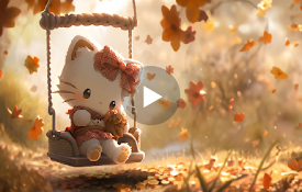 Hello Kitty’s Magical Fall Journey Live Wallpaper