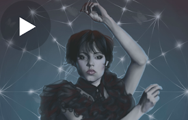 Wednesday Addams in Dance Pose Live Wallpaper